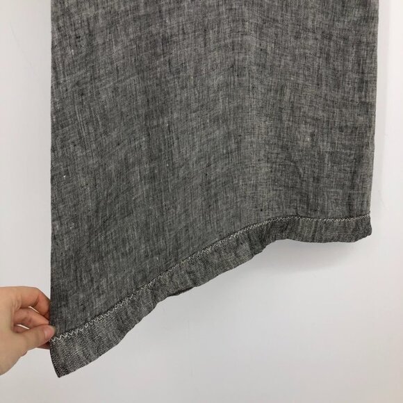 SPORTMAX grey Sleevless knot front pure linen above knee dress A  line - Picture 5 of 15